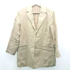 ◇ GREEN LABEL RELAXING バックスリット オフィス きれいめ 長袖 テーラードジャケット サイズ38 カーキ レディース E  【1306260008237】