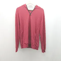 ◇ MEN'S MELROSE シンプル カジュアル 無地 フーディ― ジップアップ クール 長袖 パーカー サイズ4 レッド メンズ E  【1306260009463】のサムネイル