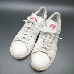 ◇ Adidas アディダス シンプル スタンスミス カジュアル 花柄 無地 スニーカー サイズ23.5 ホワイト レディース E  【1306260009029】