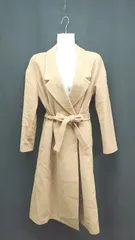 ◇ NATURAL BEAUTY BASIC ウエストマーク アウター 秋冬 スリット 長袖 チェスターコート サイズS ベージュ レディース E  【1306260010476】