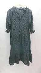 ◇ B:ming 総レース かわいい おしゃれ 涼しい 春夏 カジュアル 長袖 ロング丈 ワンピース サイズS ブラック レディース E  【1306260010230】