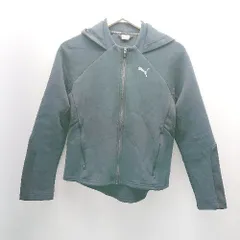 ◇ PUMA プーマ フーディ― カジュアル ポケット スポーツ ロゴ 長袖 パーカー サイズS ブラック レディース E  【1306260010100】