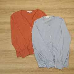 ◇ 《 KUMIKYOKU まとめ売り２点セット 2/3サイズ 薄手 上品 フロントボタン 大人っぽい カーディガン レディース 》 E  【1306260012128】