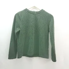 ◇ UNITED ARROWS バックファスナー 無地 シンプル 大人っぽい 長袖 ニット サイズ表記なし グリーン レディース E  【1306260011770】