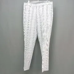 ◇ G.O.C チェック柄 ビジネス オフィス 紳士 フォーマル スラックス サイズM グレー/ブラウン メンズ E  【1306260013361】