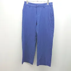 ◇ ALPHA CUBIC 原色系 派手色 ウエストバックゴム シンプル パンツ サイズ67-91 ブルー レディース E  【1306260013255】