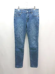 ◇ JEANASIS ジーナシス カジュアル シンプル ストレッチ 合わせやすい デニムパンツ サイズM ブルー レディース E  【1306260014368】