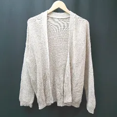◇ color YOUR CLOSET  カジュアル シンプル ゆる感 秋冬素材 長袖 ニットカーディガン サイズF クリーム レディース E  【1306260014726】