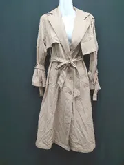 ◇ ◎ SENSE OF PLACE 2WAY 袖付け外し可能 キャンディー袖 長袖 スプリングコート サイズ38 ベージュ レディース E  【1306260017284】