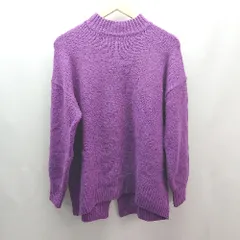 ◇ N. Natural Beauty Basic セーター ハイネック 厚手 秋冬 カジュアル 長袖 ニット サイズM パープル レディース E  【1306260018441】