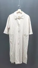 ◇ Lawgy ラウジー リネン ナチュラル はおり カーディガン ガウン 五分袖 コート サイズF ベージュ レディース E  【1306260019257】