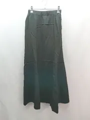 ◇ moment+ モーメントプラス 無地 シンプル カジュアル ロング丈 マーメイド スカート サイズM ブラック レディース E  【1306260019431】