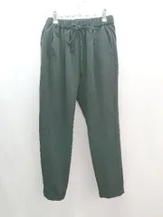 ◇ URBAN RESEARCH DOORS ウエストゴム 腰紐調節 ツータック ストレッチ パンツ サイズ38 ブラック系 レディース E  【1306260020086】