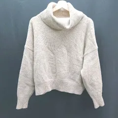 ◇ URBAN RESEARCH カジュアル シンプル あったかい 秋冬 タートルネック 長袖 ニット サイズF ベージュ レディース E  【1306260023377】