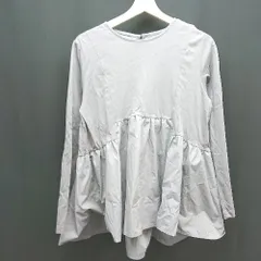◇ OPAQUE.CLIP オペークドットクリップ シンプル 無地 カジュアル きれいめ 長袖 Tシャツ サイズ38/M グレー レディース E  【1306260024251】