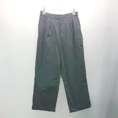 ◇ studio CLIP スタディオクリップ シンプル タック 無地 カジュアル ストレートパンツ サイズM ネイビー レディース E  【1306260024961】