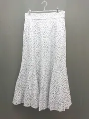 ◇ PROPORTION BODY DRESSIG 花柄 きれいめ 大人っぽい カジュアル ロング丈 フレア スカート サイズM ブルー レディース E  【1306260024954】