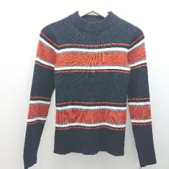 ◇ LOWRYS FARM 冬コーデ 秋コーデ 暖かい おしゃれ カジュアル 長袖 ニット サイズM ブラック/レッド/マルチ レディース E  【1306260025487】