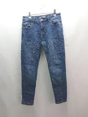 ◇ ZARA ザラ 股浅 オシャレ カジュアル スタイルアップ効果 デニムパンツ サイズ表記なし ブルー系 レディース E  【1306260027825】