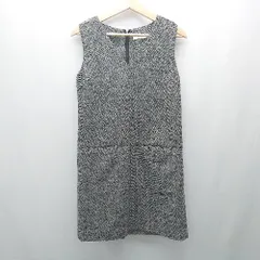 ◇ AG by aquagirl 後ろファスナー 細身 Vネック 綺麗めコーデ 上品 膝丈 ワンピース サイズS グレー系 レディース E  【1306260028563】