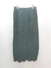 ◇ ROPE PICNIC バックファスナー 総レース 裏地あり ロング ストレート スカート サイズ38 ブラック レディース E  【1306260029850】