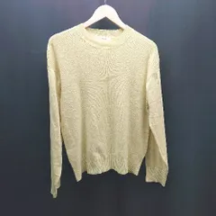 ◇ pink adobe ピンクアドベ 丸首 クルーネック シンプル 無地 カジュアル 長袖 ニット サイズ3L イエロー レディース E  【1306260030412】