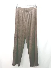 ◇ ViS ビス ウエストゴム プリーツ ゆったり カジュアル ストレートパンツ サイズF ブラウン レディース E  【1306260031310】