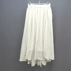 ◇ MAJESTIC LEGON バックウエストゴム サイドスリット 裏地あり ロング フレア スカート サイズM グリーン レディース E  【1306260030818】