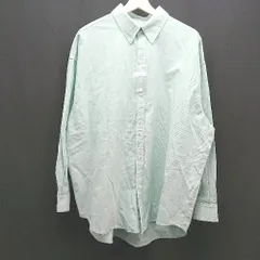 ◇ ◎ Discoat 春コーデ カジュアル おしゃれ お出かけ 長袖 シャツ サイズF ライトグリーン メンズ E  【1306260032812】