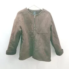 ◇ URBAN RESEARCH ROSSO 裏地ファー素材 モコモコ ムートン 冬物 厚手 長袖 コート サイズF ブラウン レディース E  【1306260032690】