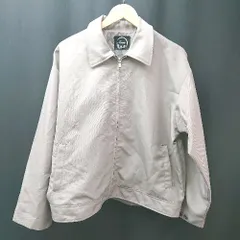 ◇ Loose ルース ジップアップ ポリエステル100% シンプル 長袖 ジャケット サイズM ダークグレイッシュベージュ メンズ E  【1306260032645】