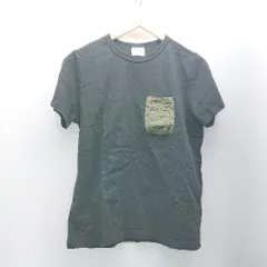 ◇ Alpha Industries ラウンドネック　胸ポケット シンプル カジュアル 半袖 tシャツ サイズM ブラック メンズ E  【1306260032201】