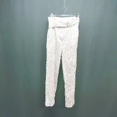 ◇ ◎ BEAUTY＆YOUTH ファスナーあり カジュアル おしゃれ ストレートパンツ サイズS アイボリー/レッド レディース E  【1306260032973】