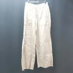 ◇ CIAOPANIC TYPY バックウエストゴム ビックポケット 無地 ワイドパンツ サイズS ベージュ レディース E  【1306260033734】