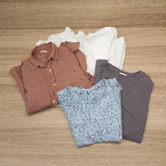 ◇ 《 GU まとめ４点売り サイズM 春コーデ 夏コーデ ブラウス レディース 》 E  【1306260033567】