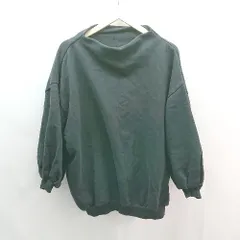 ◇ SLY スライ スラッシュドネック オーバーサイズ 無地 裏起毛 長袖 トレーナー サイズFREE ブラック レディース E  【1306260034076】