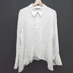 ◇ ZARA ザラ フロントボタン シンプル 春秋コーデ おしゃれ 長袖 シャツ サイズM ホワイト レディース E  【1306260035653】