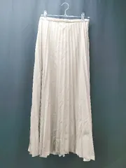 ◇ mysty woman バックウエストゴム サイドファスナー 裏地有 ロング フレアー スカート サイズFREE ベージュ レディース E  【1306260034816】