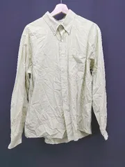 ◇ sonoma ソノマ ボタンダウン ストライプ柄 胸ポケット 薄手 シンプル オシャレ 長袖 シャツ サイズL グリーン メンズ E  【1306260037206】