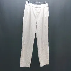 ◇ GLOBAL WORK グローバルワーク ツータック ウエストゴム ストレッチ 薄手 裏地 パンツ サイズM ホワイト レディース E  【1306260038852】