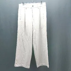 ◇ MONO-MART モノマート ワンタック ストレッチ 薄手 シンプル オシャレ 綺麗め パンツ サイズS ベージュ メンズ E  【1306260039378】