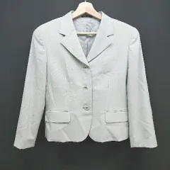 ◇ COMME CA DU MODE フロントボタン 肩パッド入り ポケット 長袖 ジャケット 表記なし ミントグリーン レディース E  【1306260040442】