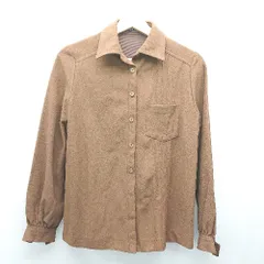 ◇ NERDY ノルディ フロントボタン 胸ポケット スエード調 長袖 シャツ サイズ9 ブラウン メンズ E  【1306260040411】