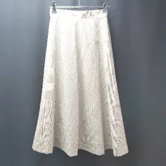 ◇ ◎ Aylesbury チェック柄 バックファスナー 裏地あり ロング フレア スカート 表記なし ベージュ レディース E  【1306260041227】