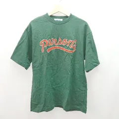 ◇ PERSON'S パーソンズ シンプル ゆったりめ ロゴ カジュアル ストリート 半袖 Tシャツ サイズM グリーン メンズ E  【1306260041739】