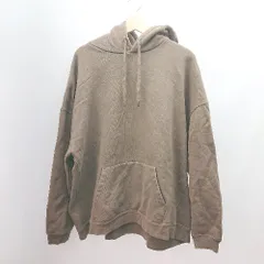 ◇ ZIP FIVE ジップファイブ フーディ― シンプル 無地 カジュアル ゆったりめ 長袖 パーカー サイズL ブラウン メンズ E  【1306260041586】