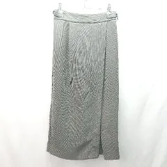 ◇ Natural Beauty Basic ウエストゴム スリット 無地 シンプル ロング丈 フレア スカート サイズM グレー レディース E  【1306260042378】