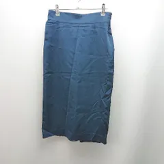 ◇ united arrows ユナイテッドアローズ スリット シンプル ロング丈 フレア スカート サイズ36 ネイビー レディース E  【1306260043146】