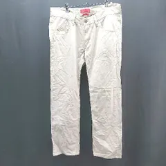 ◇ EDWIN エドウィン カジュアル パッチ付き シンプル 大きいサイズ パンツ サイズ34×34 ベージュ メンズ E  【1306260044211】