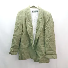 ◇ ZARA ザラ フォーマル 綺麗め シック 裏地ストライプ 長袖 ジャケット サイズL カーキ メンズ E  【1306260045096】